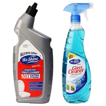 We Shine Combo Set Toilet Cleaner & Glass Cleaner Spray (Toilet+Glass)