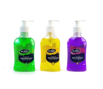 We Shine Antibacterial Germ Protection Hand Wash Liquid Soap Dispenser | Kills 99.99% Germs and Bacteria With Refreshing Fragrance - (PACK OF 3)