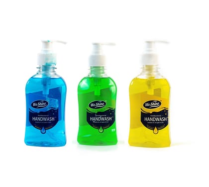 We Shine Antibacterial Germ Protection Hand Wash Liquid Soap Dispenser | Kills 99.99% Germs and Bacteria With Refreshing Fragrance - (PACK OF 3)