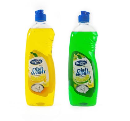 We Shine Combo Pack of 2 Dish Wash | Kitchen Utensil Cleaner Removes grease & oil, Washes away Bacteria With Fragrance | Dishwash Liquids & Gels- (2 x 750ML)