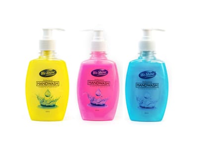 We Shine Antibacterial Germ Protection Hand Wash Liquid Soap Dispenser | Kills 99.99% Germs and Bacteria With Refreshing Fragrance - (PACK OF 3)