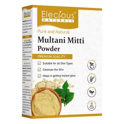 Elecious 100% Natural Multani Mitti powder (200 Grams)