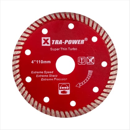 XTRAPOWER Diamond Saw Blade Super Thin Turbo 4"