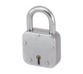 Harrison T-27 0299 60mm Small Steel Round Padlock (Brass and Metallic)