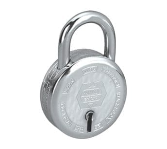 Harrison T-26 0272 40mm Small Premium Round Padlock (Brass and Metallic)