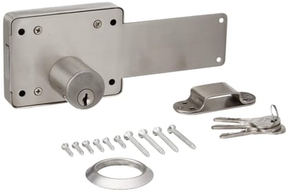 Harrison H-0295 Iron Nine Lever Godown Lock piece (Silver)