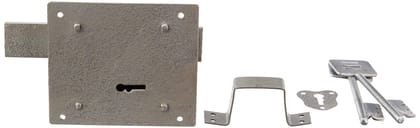 Harrison H-0176 Iron Three Lever Godown Lock piece (Silver)