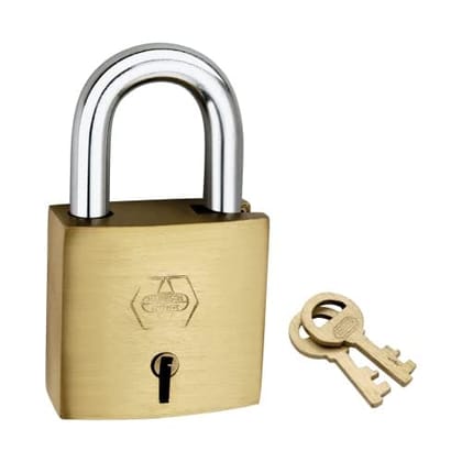 A-1 Brass Square Padlock ( 3 Levers) with 2 No. Keys, -20MM