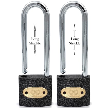 HARRISON CL-0323 40mm Small Cast Iron Pincylindrical Lock, Brass and Metallic (Pack of 2) Padlock  (Grey)