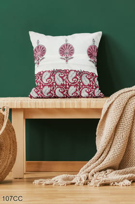 Peacock Handblock Printed Cushion Covers (Set of 5)