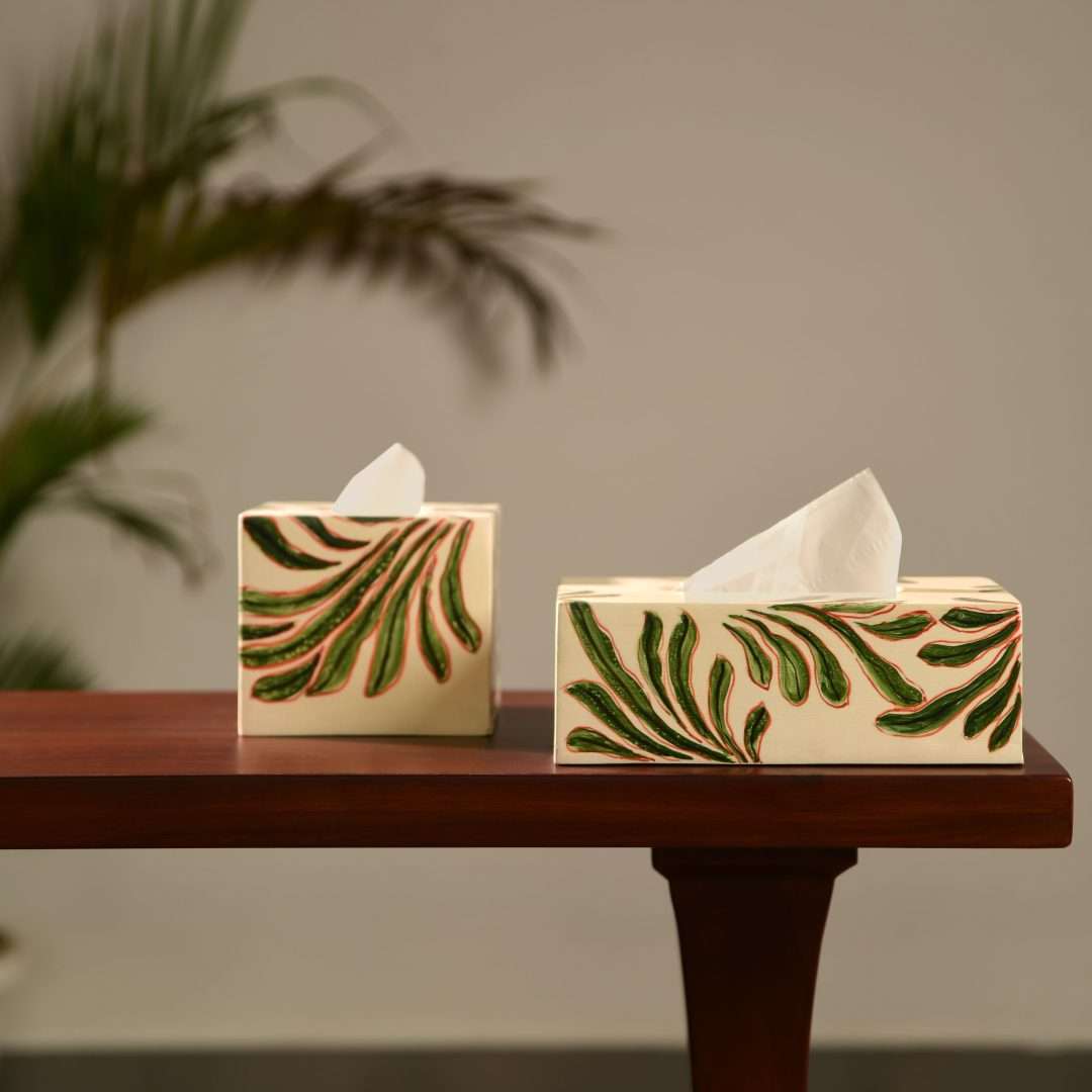 Leafy Serenity Tissue Box