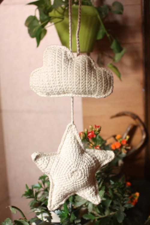 Plumtales Handcrafted White Star Hanging