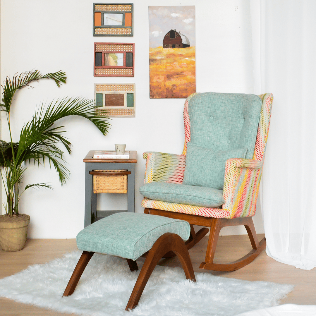 Samdrup Teak Wood Rocking Chair