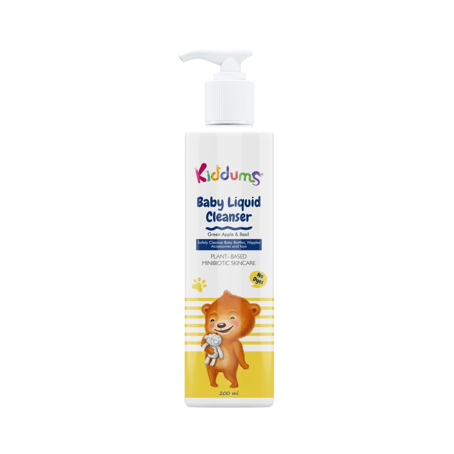 KIDDUMS Baby Liquid Cleanser | Feeding Bottle Cleaner Liquid for Nipple Cleaning, Clothes, Milk Bottle & Vessels | 200ml