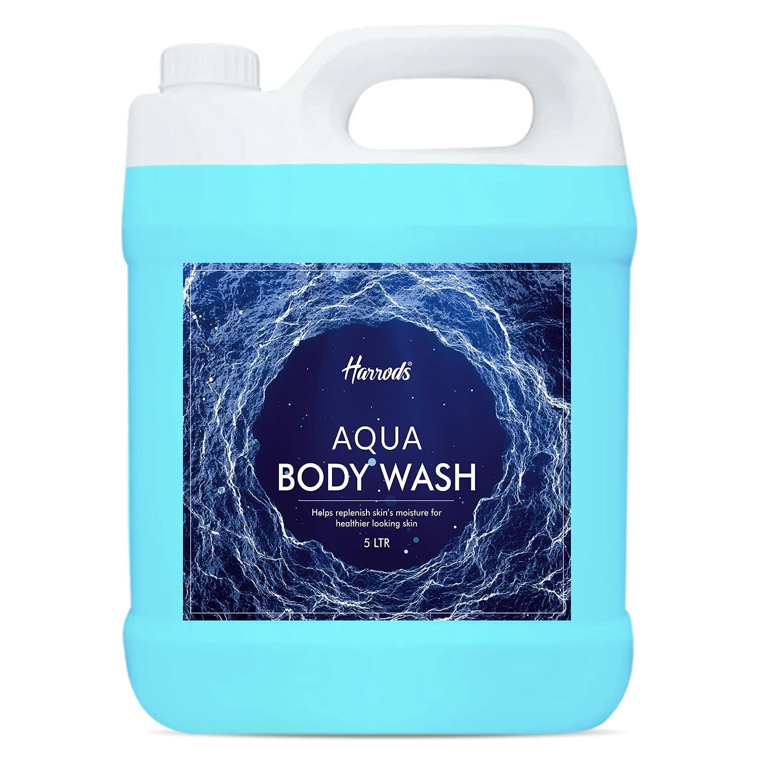 Harrods Body Wash With Aqua Fragrance - 5ltr Refill Pack - Liquid Soap For Body Wash - Shower Gel Refill Pack - Body Wash Shower Gel - Hotel Soap - Liquid Soap Refill