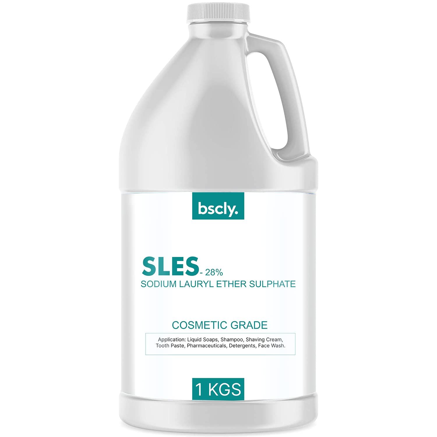 BSCLY Multipurpose SLES (Sodium Laurel Ether Sulphate) - Liquid Excellent Surfactant and Emulsifier For Shampoo, Hand wash Making -Pack 1Kg