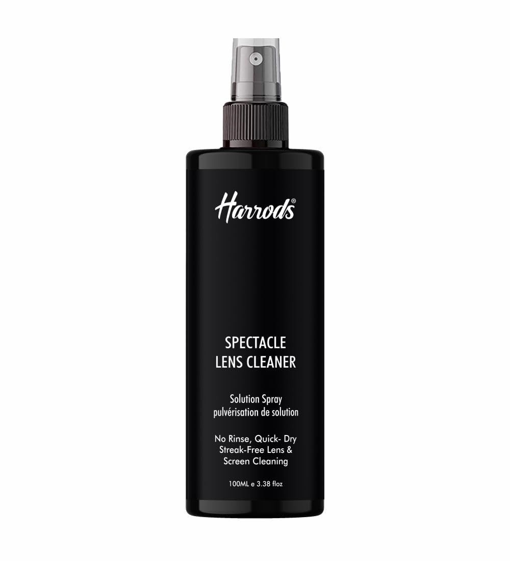 Harrods Lens Cleaner for Spectacles 100ML | Spectacles Cleaner | Eye Glass Cleaner | pecs Cleaner, Screen Cleaning & Sanitizer Kit for Smartphones, Tablets, Eyeglasses, E-Readers, LED, LCD & TVs