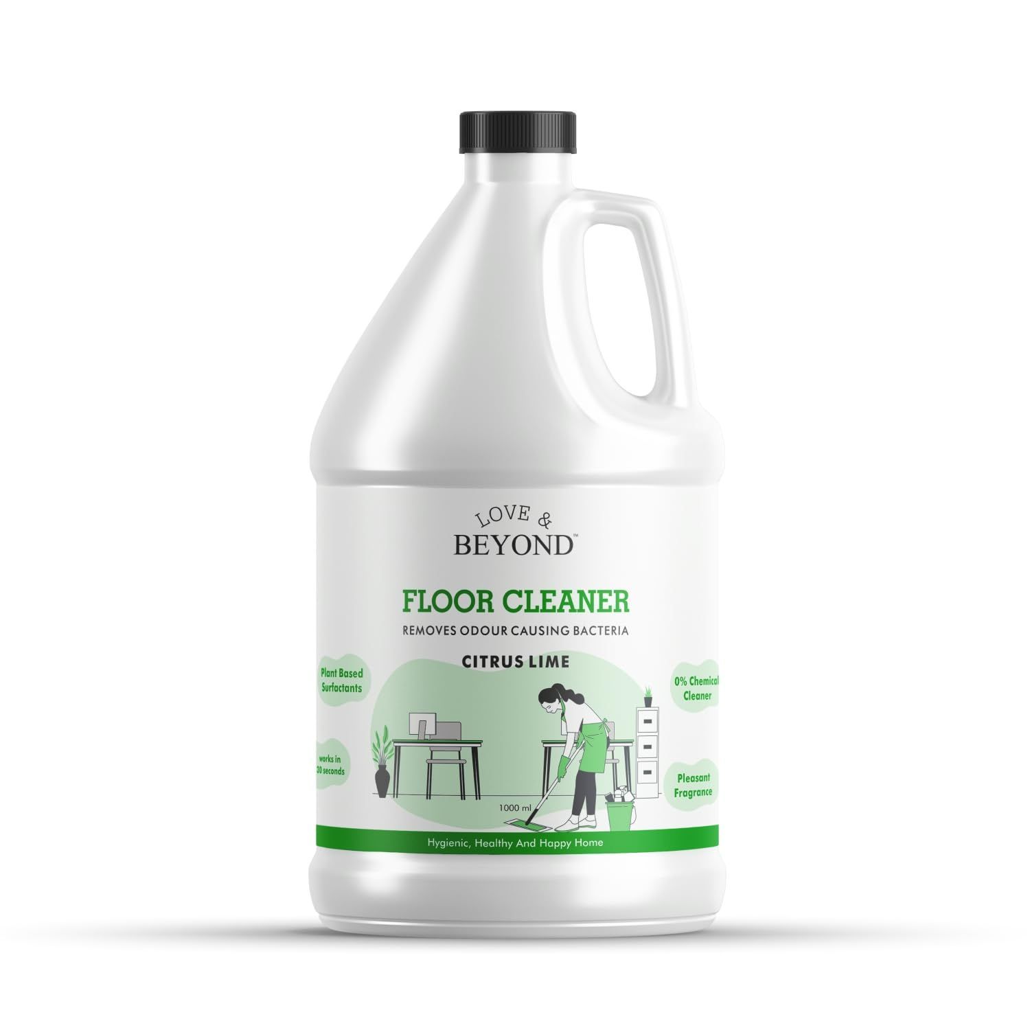 Love & Beyond Lime Floor Cleaner - Chemical Free Child Safe Floor Cleaner - 1L