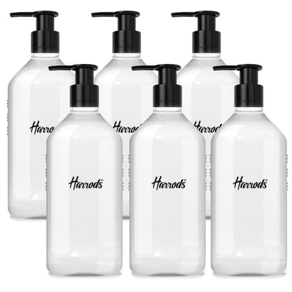 HARRODS Empty Pump Bottle 295Ml | Refillable for Lotion, Liquid Soap, handwash,Multipurpose | Combo Pack 6 Pcs