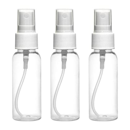 HARRODS 30 ml Transparent Plastic Empty Refillable Reusable Fine Mist Spray Bottle Container For Sanitizer, Perfume, Rose Water, Travel, Home Care, Other Diy (3)