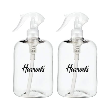 HARRODS Spray Bottle Combo Pack - 250ml Empty Bottles for Travel, Liquid, Room Spray, Fogging, Hand Wash, and Rangoli - Set of 2