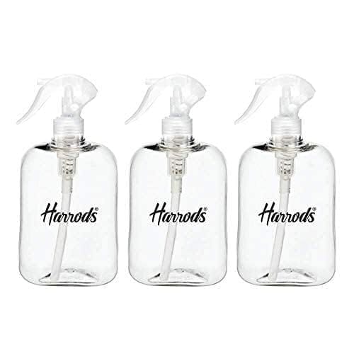 HARRODS Leak-Proof Spray Bottle Combo Pack Of 3-250ml Transparent Empty Bottles for Travel, Cleaning, Hand Wash, Room Freshening, and Rangoli Making