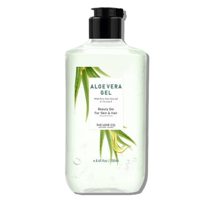 THE LOVE CO. Aloe Vera Gel - 250ml | Refreshing Hydration & Soothing Formula | Natural Moisturizer for Face and Body | Suitable for All Skin Types