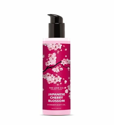 THE LOVE CO. Japanese Cherry Blossom Shimmer Body Oil - 100Ml