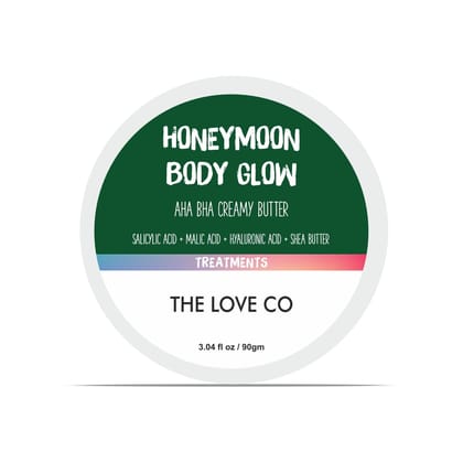 The Love Co Honeymoon Glow AHA+BHA Body Butter - 90gm