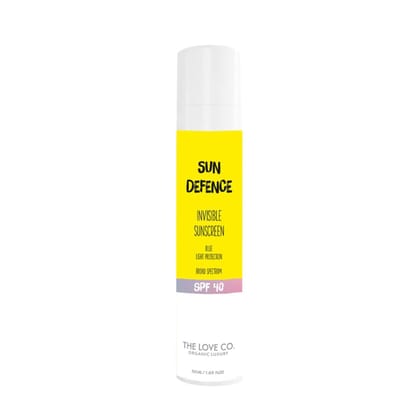 THE LOVE CO. Skin Defense Invisible Sunscreen | 24 Hours Intense Deep Hydration | Shea Butter Moisturizer Extra Hydrating | Body Cream For Women & Men | 50ml