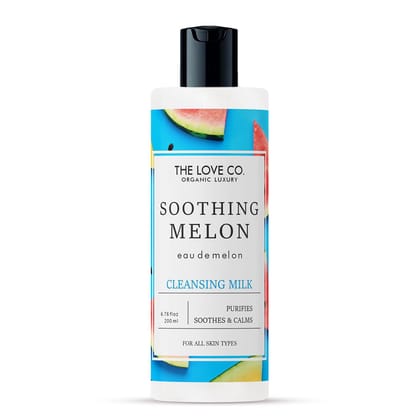 THE LOVE CO. Gentle Cleansing Milk | Relaxing, Soothing, Moisturzing| Daily Face Cleanser & Makeup Remover | Safe, Natural Ingredients | Sustainable & Eco-Friendly Skincare | 200ml