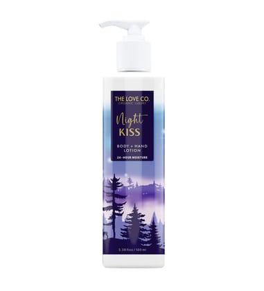 THE LOVE CO. Night Kiss Body + Hand Lotion - Body Lotion For Dry Skin - Soft and Smooth Hands with Lightweight Moisturization - 100Ml