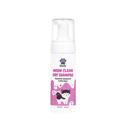 Bscly Meow Clean Dry Shampoo with Flaxseed Oil, Calendula Oil & Witch Hazel - 110ml