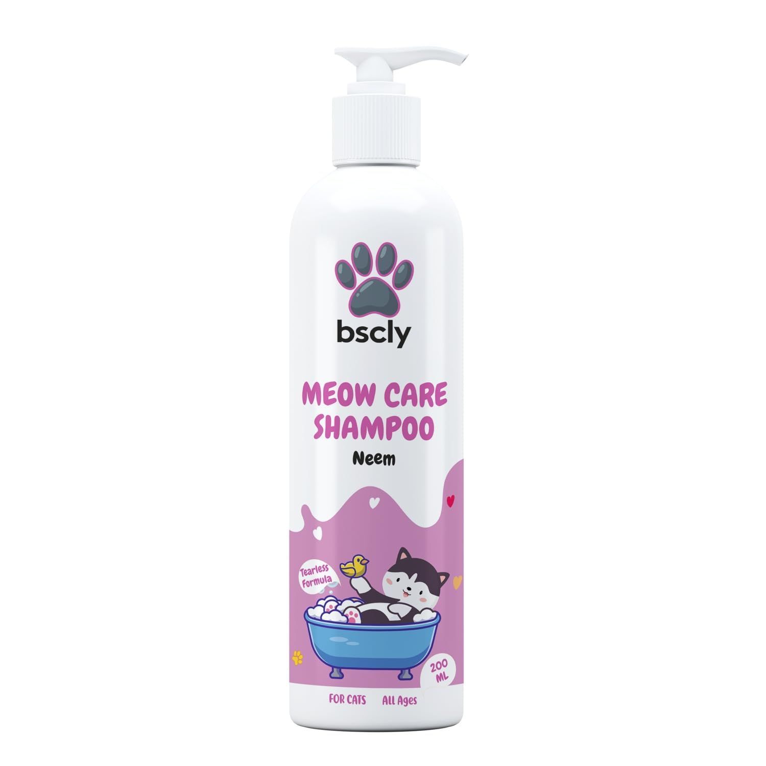 Bscly Meow Care Shampoo with Neem - Tick & Flea - 200ml