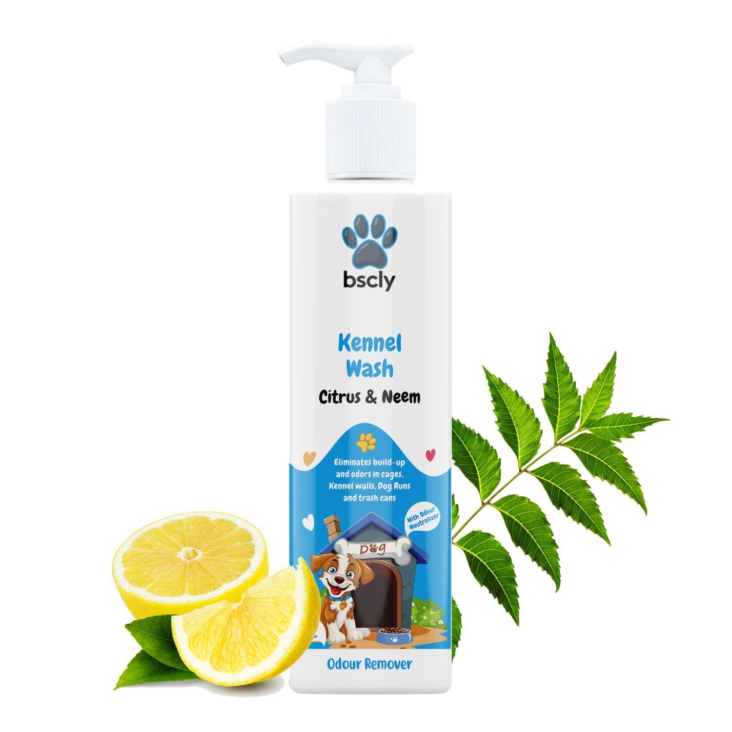 Bscly Kennel Wash - Pet Area Cleaner - 200ML | All-Natural, Eco-Friendly Kennel & Floor Cleaner | Safe for Pets & Children | Multi-Surface & Odor Eliminator