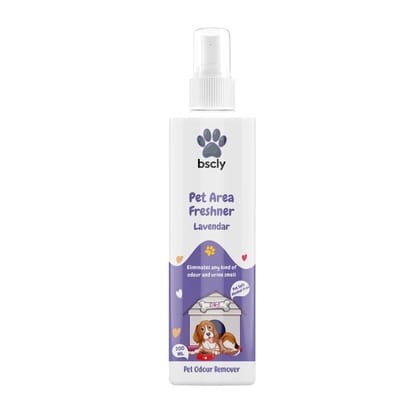 Bscly Pet Area Freshener Air and Fabric Odor Eliminator for Dogs and Cat, Long-Lasting Fragrance, Urine (Pee) and Bad Smell Remover - 200ml