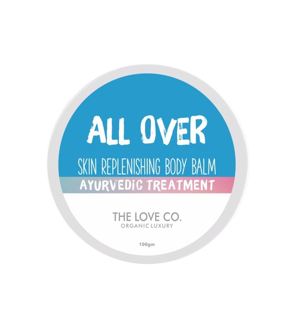 THE LOVE CO. All Over Skin Replenishing Body Balm - All in One, All Natural Moisturizing Skin Ointment - Soothing Salve for Dry, Cracked Skin, Eczema, & Burns - 100gm