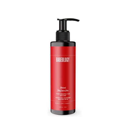 Babeology Advanced Body Essence Lotion - Visible Brightens Your Skin Tone - Glycolic Acid, Niacinamide Acid, Kojic Acid, Spf 30-100ml