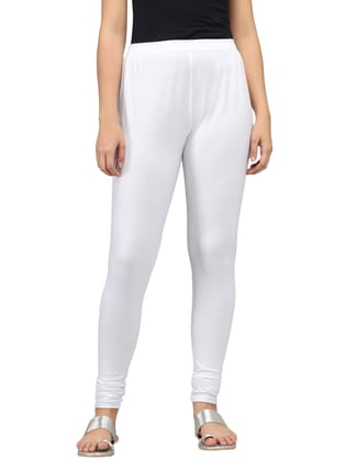 SOFT COLORS Women's Skinny Fit Ethnic Wear Churidar Leggings (White)