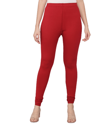 SOFT COLORS Women's Skinny Fit Ethnic Wear Churidar Leggings (Maroon)