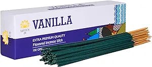 LOTUS24 Organic Incense Sticks Agarbatti | Vanilla | 1 Pack - 60 Sticks