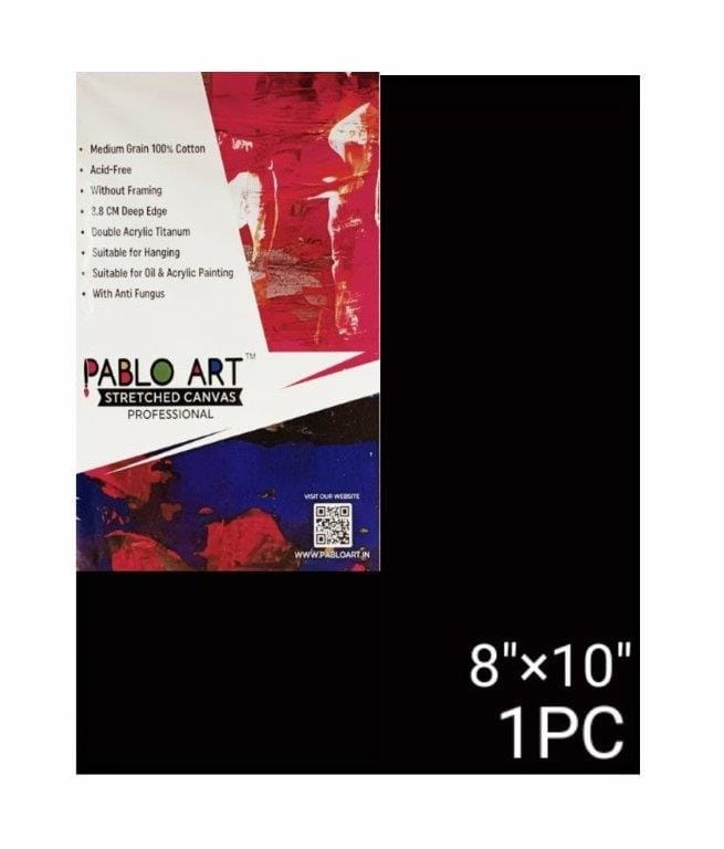 Pablo Art 8×10 Black Stretched Canvas Board A Creator’s Dream Surface