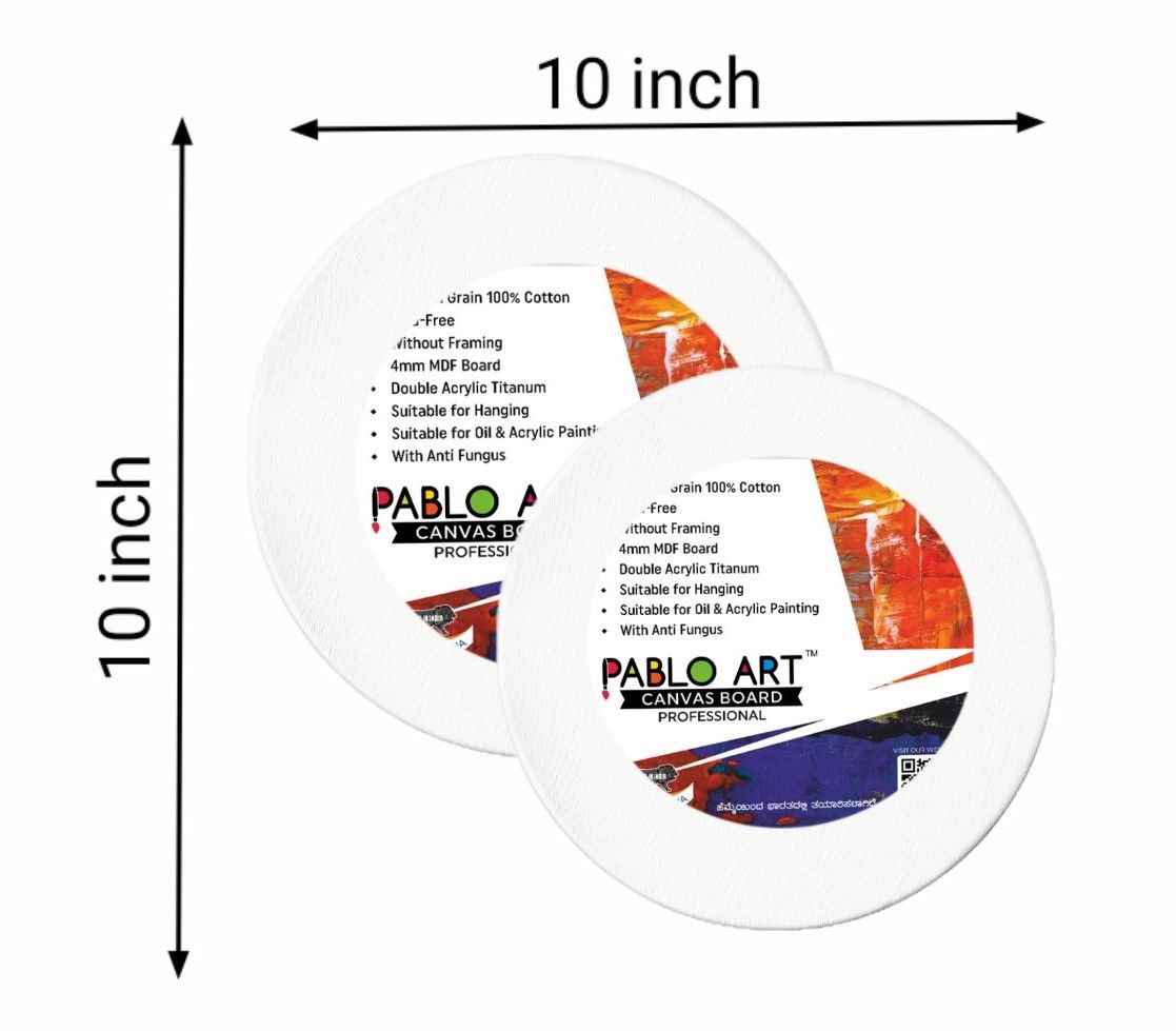 Pablo Art 10 inch Round Canvas Board A Creator’s Dream Surface