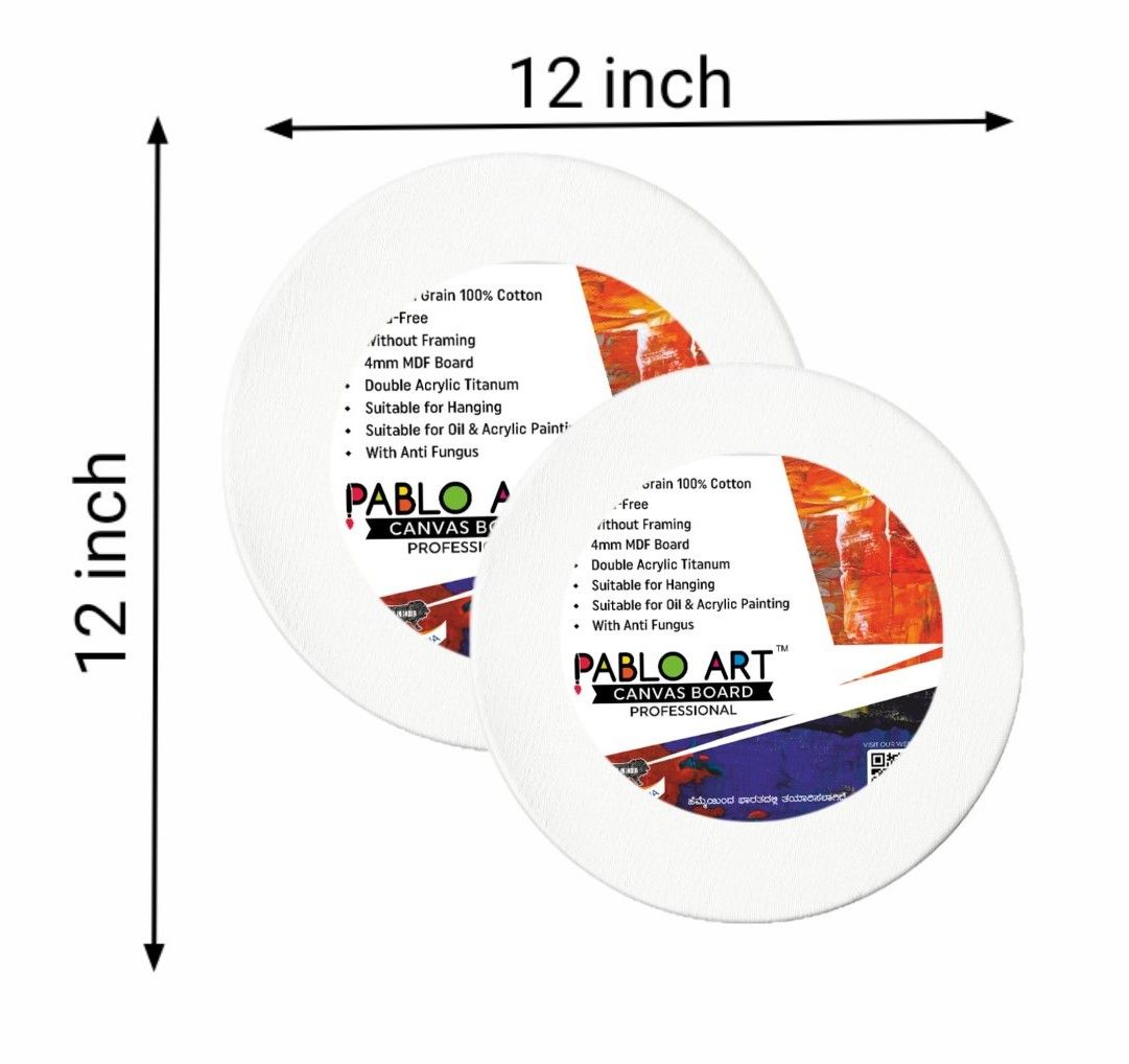 Pablo Art 12 inch Round Canvas Board A Creator’s Dream Surface