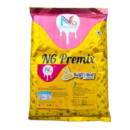 N6 Premix Kulfi Ice Cream - 1 kg Pouch: Authentic Indian Dessert Mix for Homemade Treats - Convenient Packaging for Easy Preparation