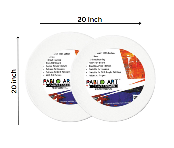 Pablo Art 20 inch Round Canvas Board A Creator’s Dream Surface