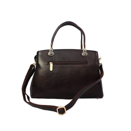 FHS Elegance  Genuine Leather Handbag for Girls & Women- Black