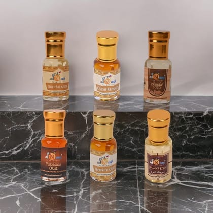 Special Alnaqi Attar Combo of 6  (6ml each) |Pack of 6 | Luxury Attars| Gift Pack | Most Wanted Arabian Aroma | Unisex |