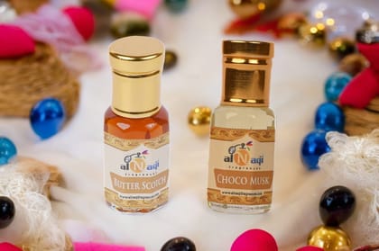 Special Alnaqi Attar Combo of 2 (6ml each) | ChocoMusk Attar, ButterScotch Attar| Luxury Attars| Gift Pack | Most Wanted Arabian Aroma | Unisex |