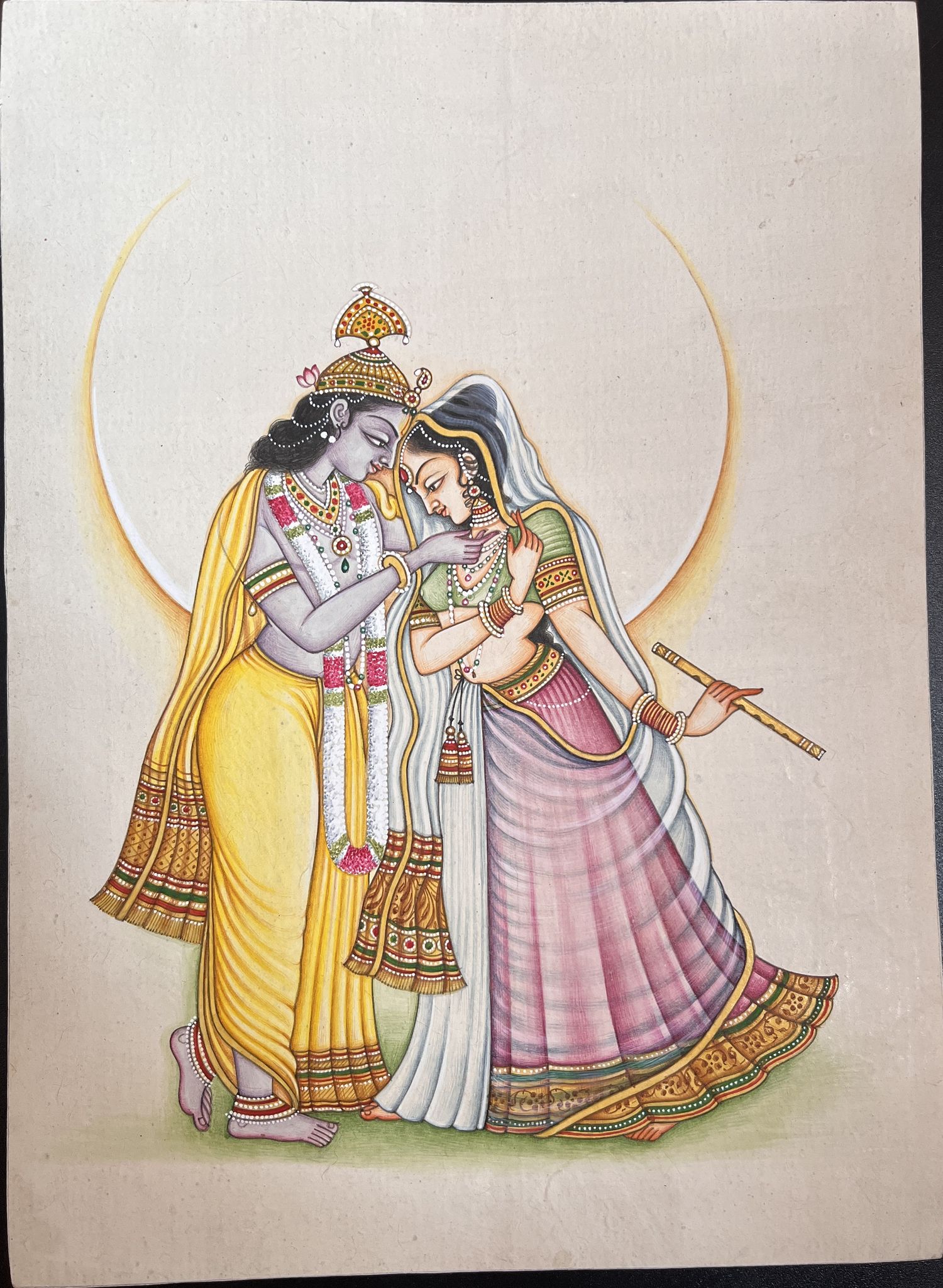 Radha Krishna Miniature Painting